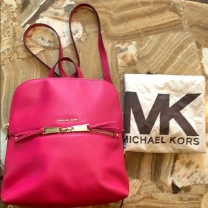 MICHAEL KORS RHEA pebbled leather backpack